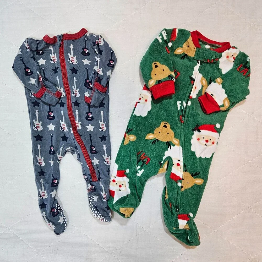 Carters Newborn Baby Boy Clothing Lot 13 Pieces Bodysuits Sleepers Pants‎
